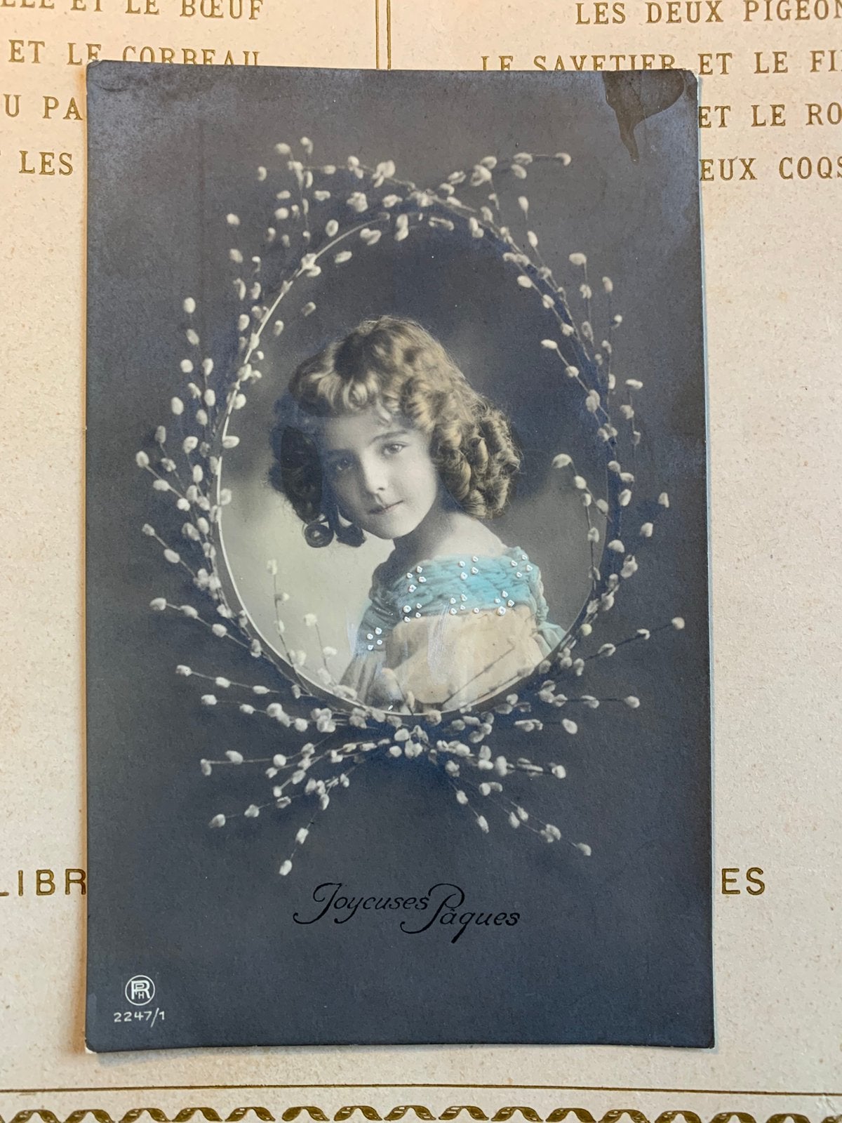 1911 Joyeuses Pâques - meisje, wilgenkatjes (ME), Ophalen of Verzenden, Voor 1920, Gelopen, Feest(dag)