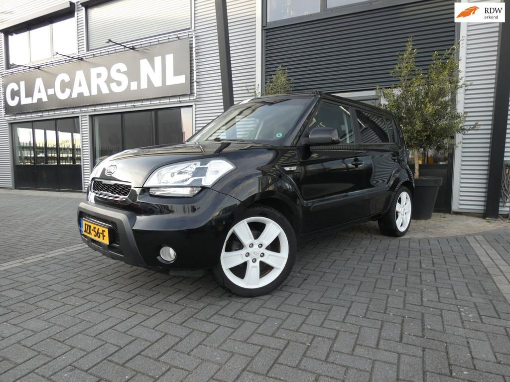 Kia SOUL 1.6 Bass, Auto's, Kia, Euro 5, 4 cilinders, Zwart, Leder