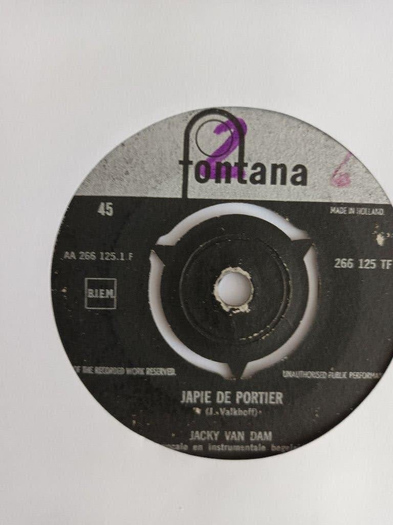 Jacky Van Dam - Japie De Portier, Gebruikt, 7 inch, Ophalen of Verzenden, Levenslied of Smartlap