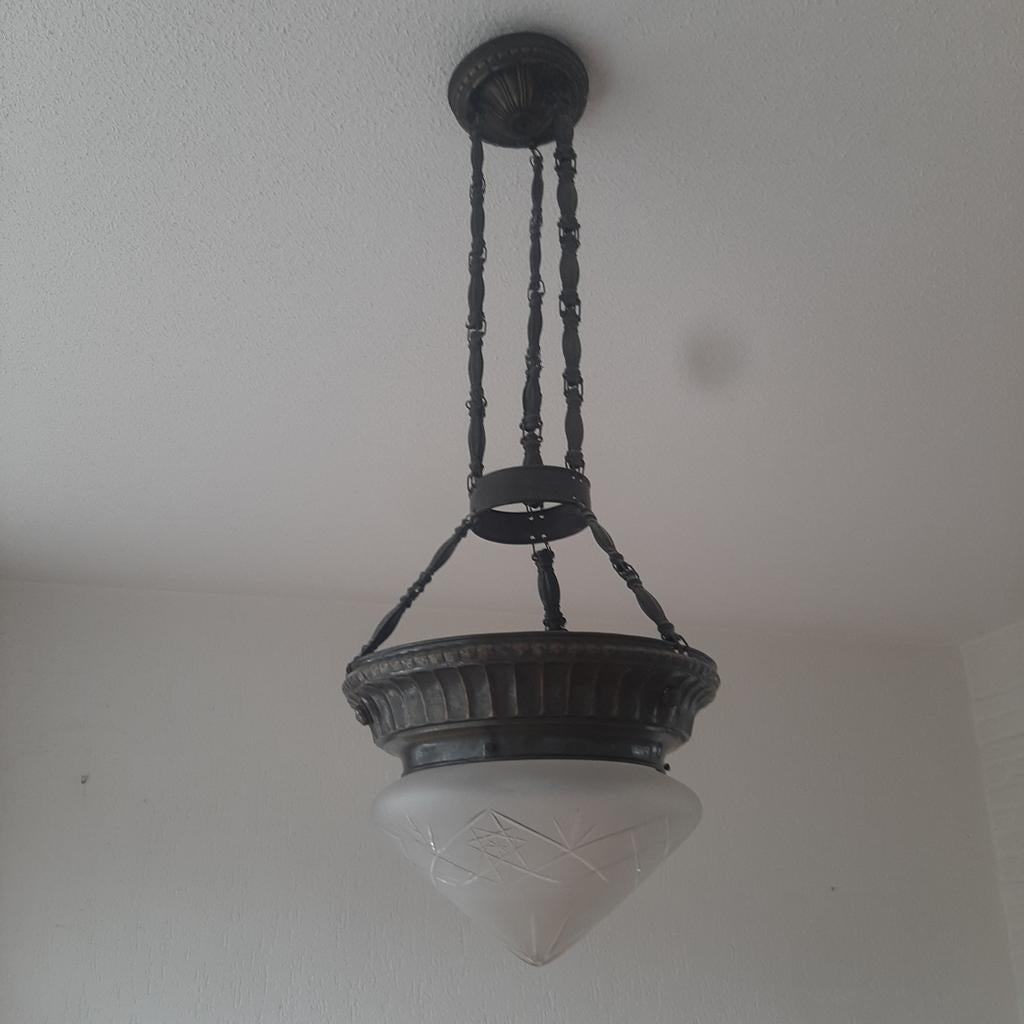 Antieke hanglamp, Ophalen