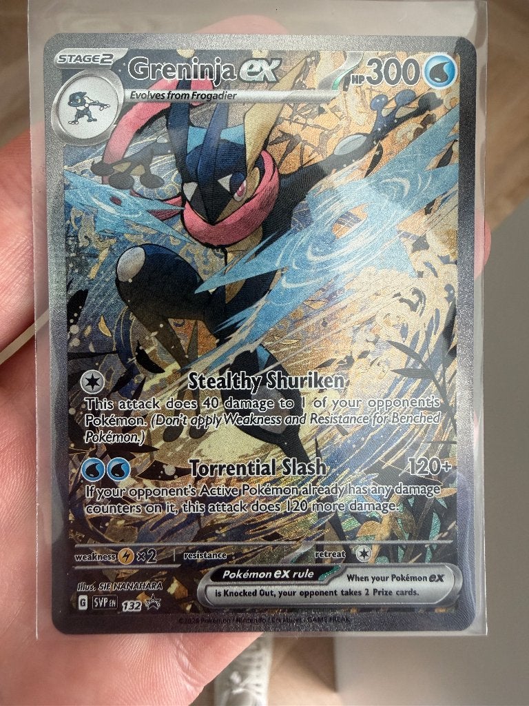 Pokemon Greninja ex (SVP 132), Ophalen of Verzenden, Zo goed als nieuw, Foil