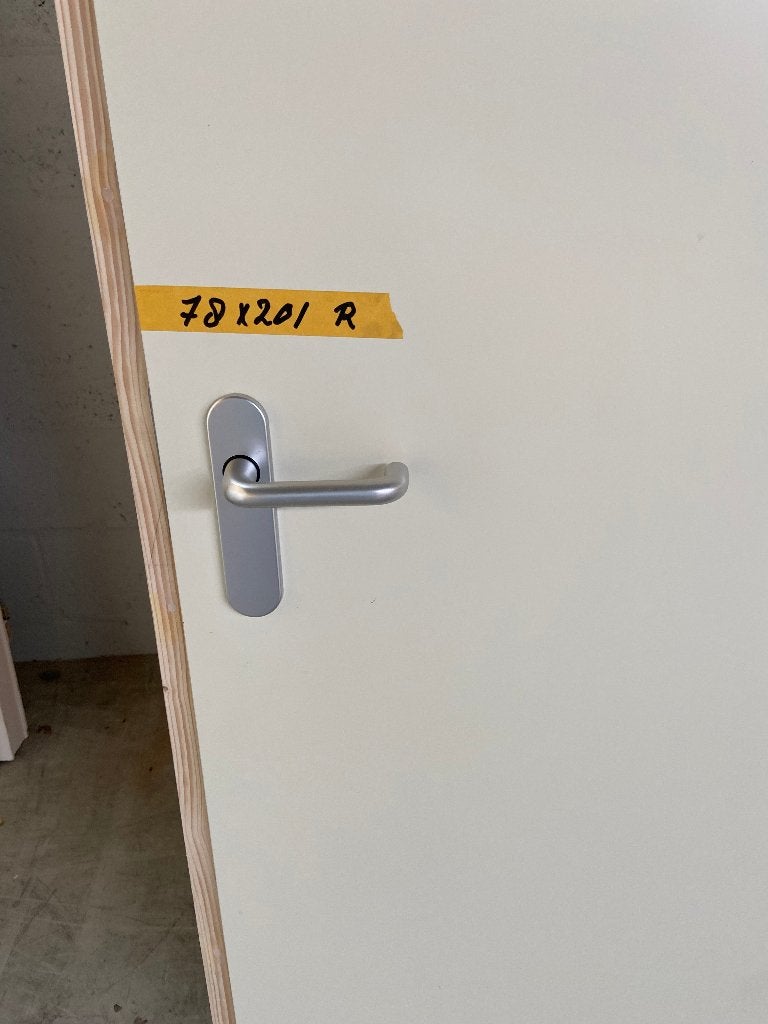 0pdekdeur met houten kozijn, Ophalen, Gebruikt, 80 tot 100 cm, Binnendeur
