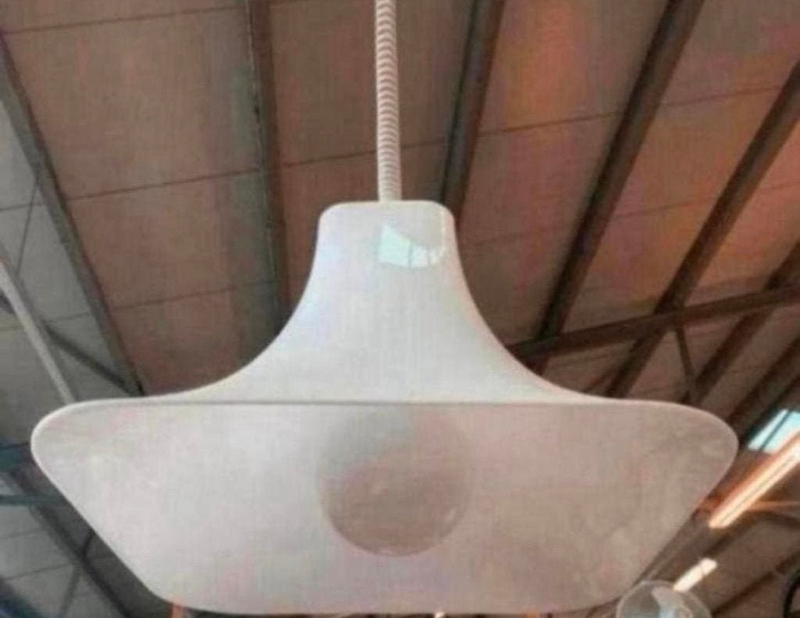 Vintage Lamp Kunststof heksenhoed hanglamp uit jaren 70., Ophalen of Verzenden