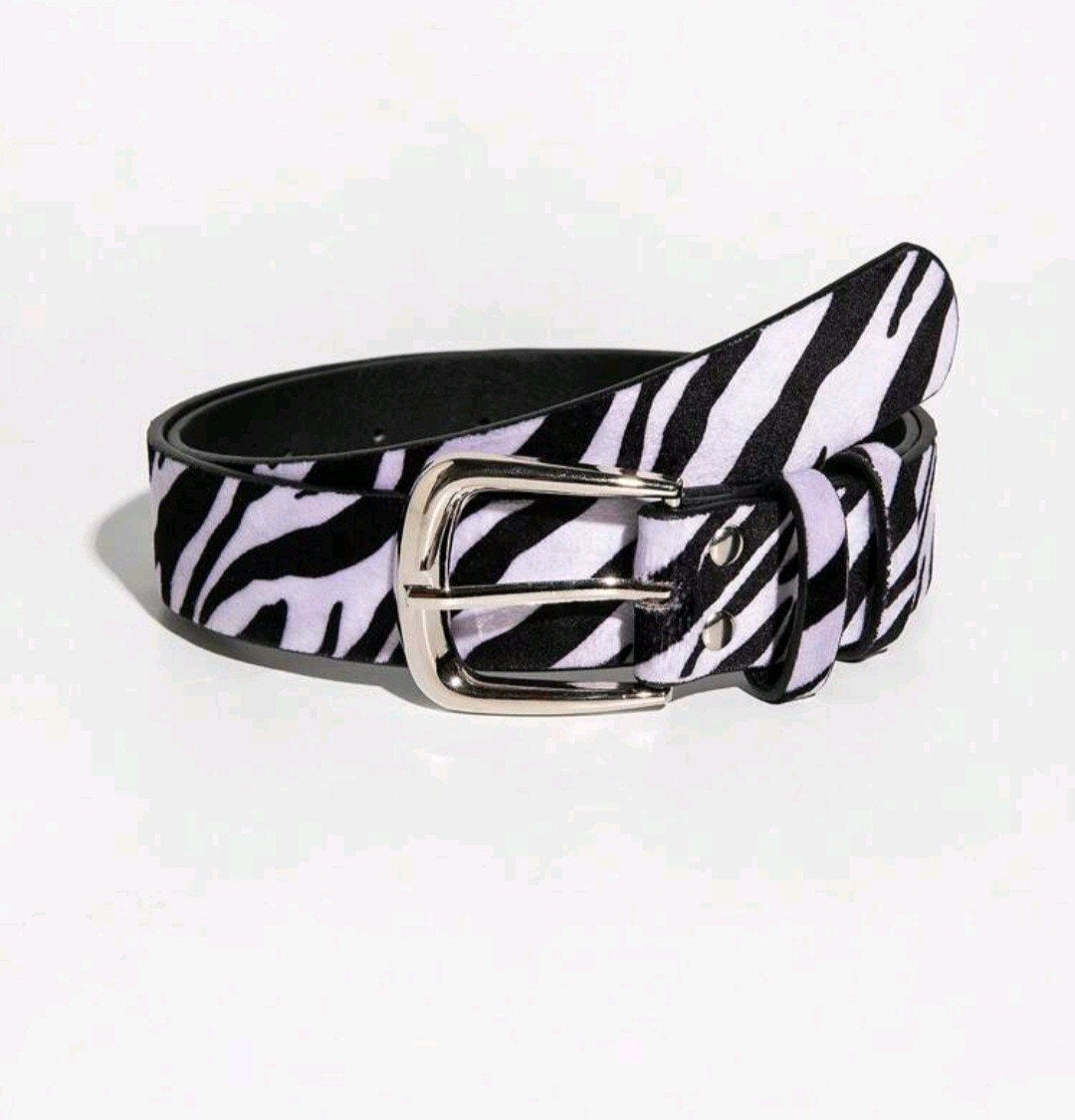 Nieuwe Zebraprint Riem - Stijlvolle Accessoire, Ophalen, Zwart, Nieuw, Heupriem
