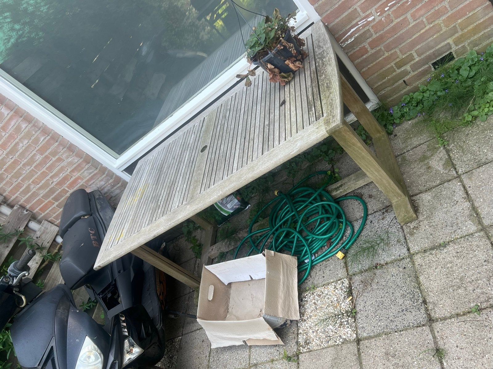 Tuin tafel - gratis af te halen, Tuin en Terras, Tuintafels, Ophalen, Gebruikt, Rechthoekig, Hout