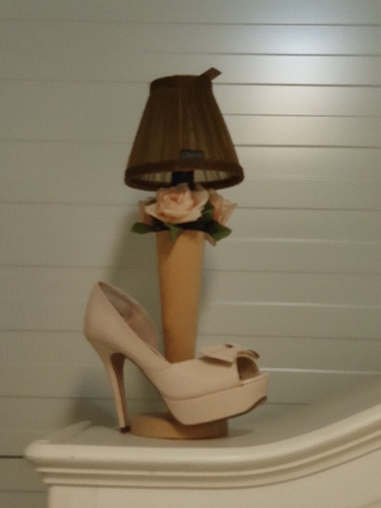 2 Unieke Handgemaakte Schemerlampjes, Beige, Vintage, Met schakelaar, 30 cm