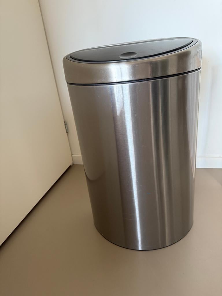 Brabantia Touch Bin Recycle, 30 tot 40 liter, Ophalen, Gebruikt, Rvs
