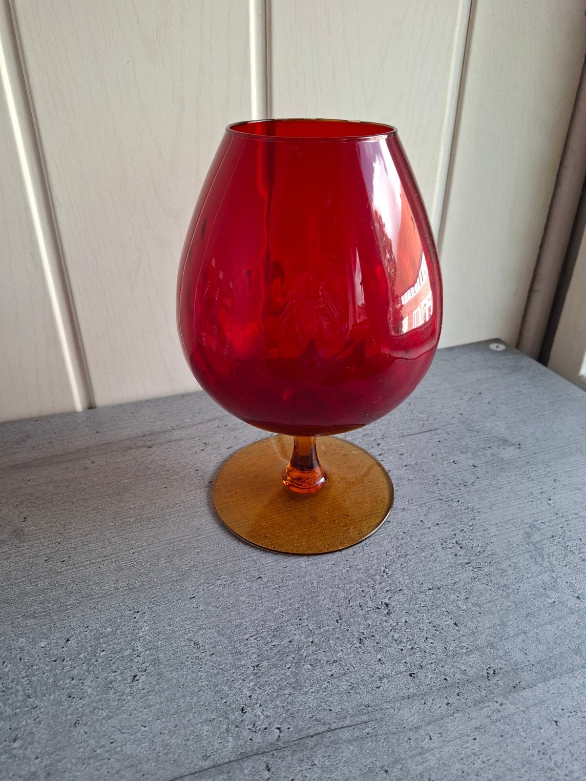 vintage empoli vaas/bowl rood, Ophalen of Verzenden, Rood
