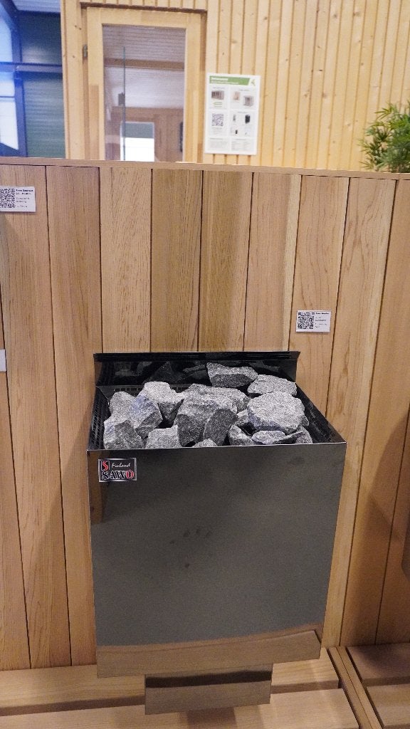 Sawo Nordex Saunakachel 4.5kW Zwart (NRN-45NS-BL-Z-C), Sport en Fitness, Sauna, Ophalen, Zo goed als nieuw, Fins of Traditioneel