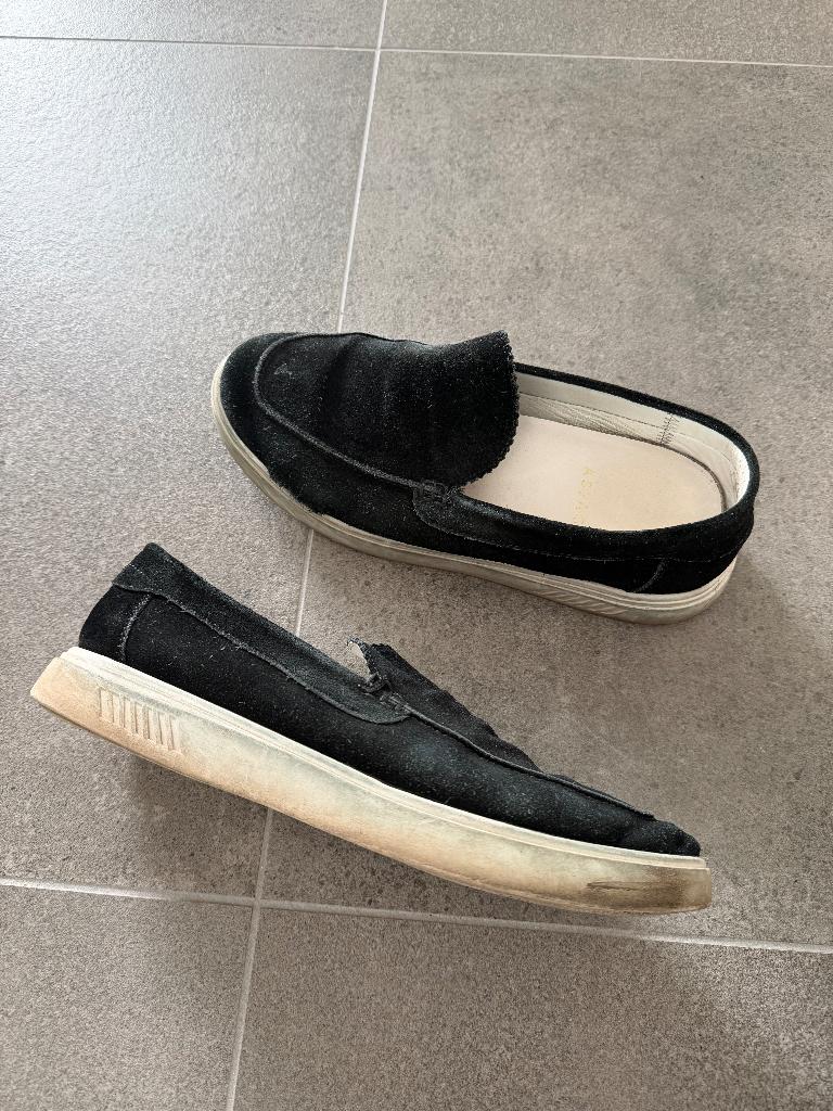 zwarte aspact loafers heren, Loafers, Zwart, Aspact, Ophalen of Verzenden