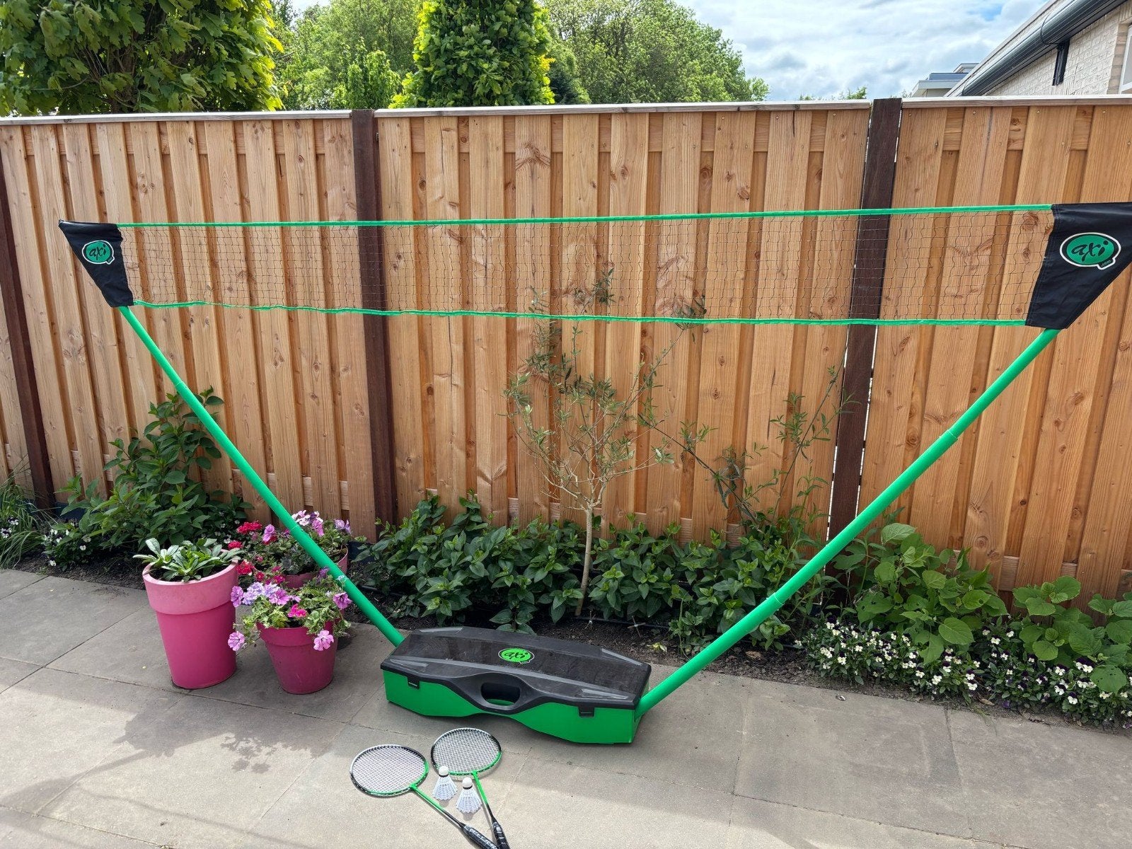 Draagbaar Badminton/Volleybal/Tennis Net met Rackets en Shut, Ophalen, Zo goed als nieuw