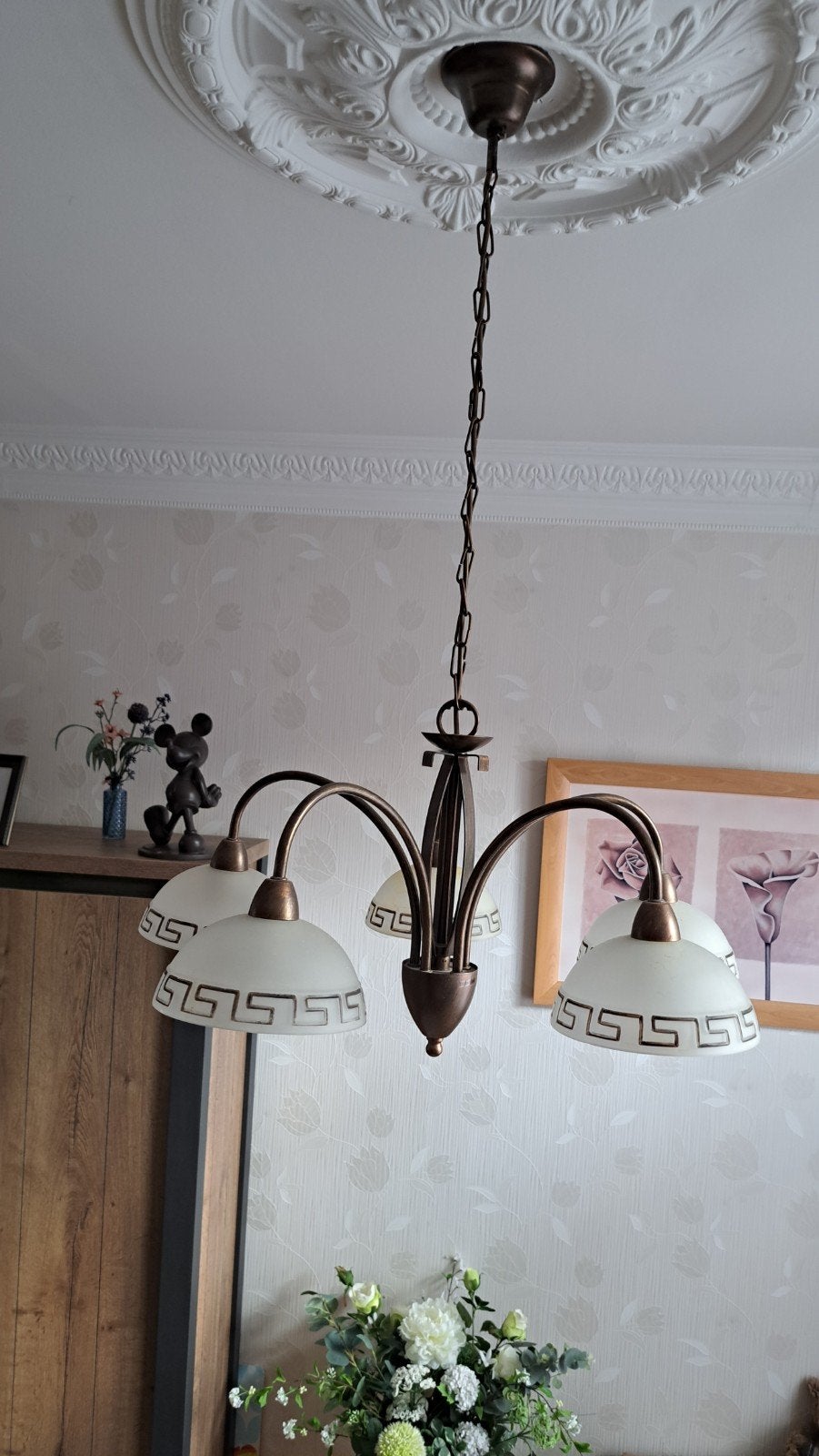 Diverse gebruikte lampen met Grieks motief in goede staat, Huis en Inrichting, Ophalen, Gebruikt, Metaal, Klassiek
