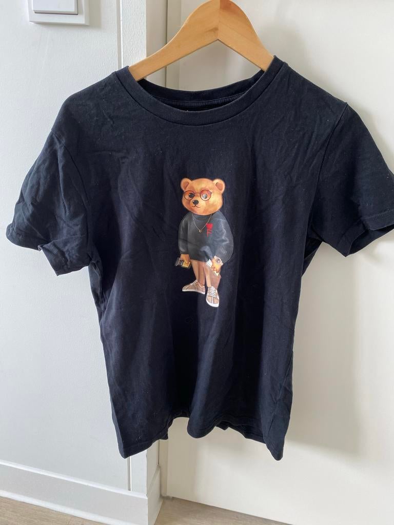 Baron Filou T-shirt met beer print S, Kleding | Heren, T-shirts, Ophalen of Verzenden, Gedragen, Maat 46 (S) of kleiner, Zwart