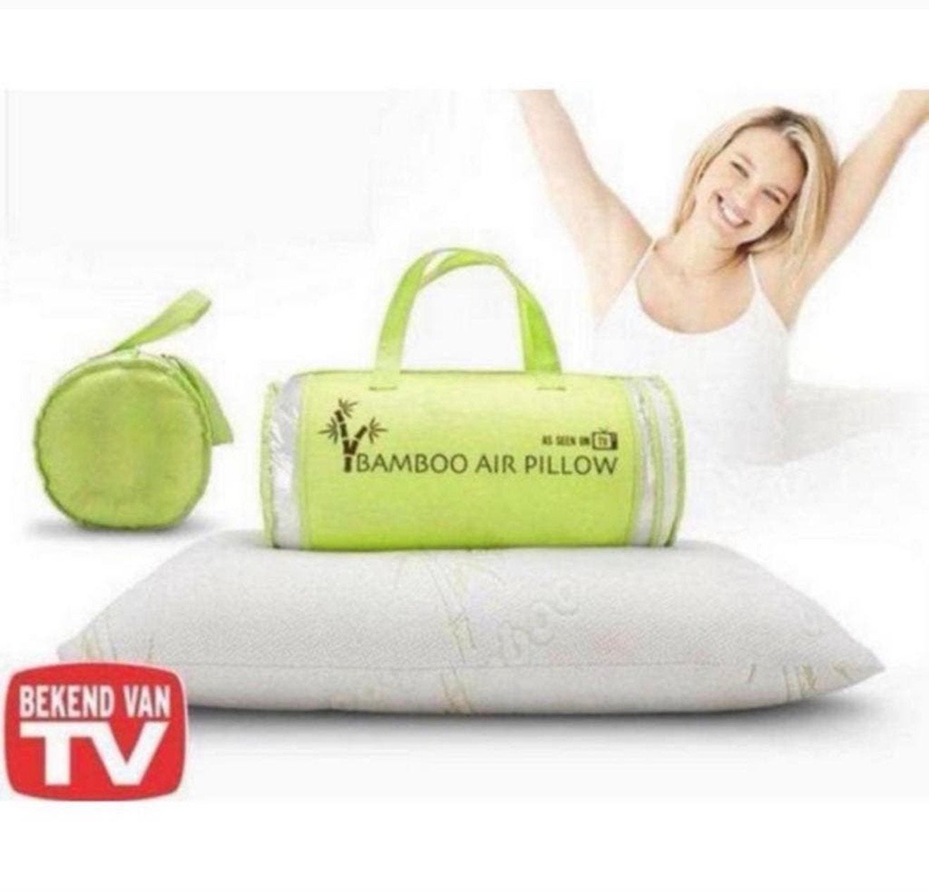 Bamboe Memory-Foam Kussen Bamboo kussens zacht comfort Nieuw, Bamboe, Wit, Nieuw, Kussen