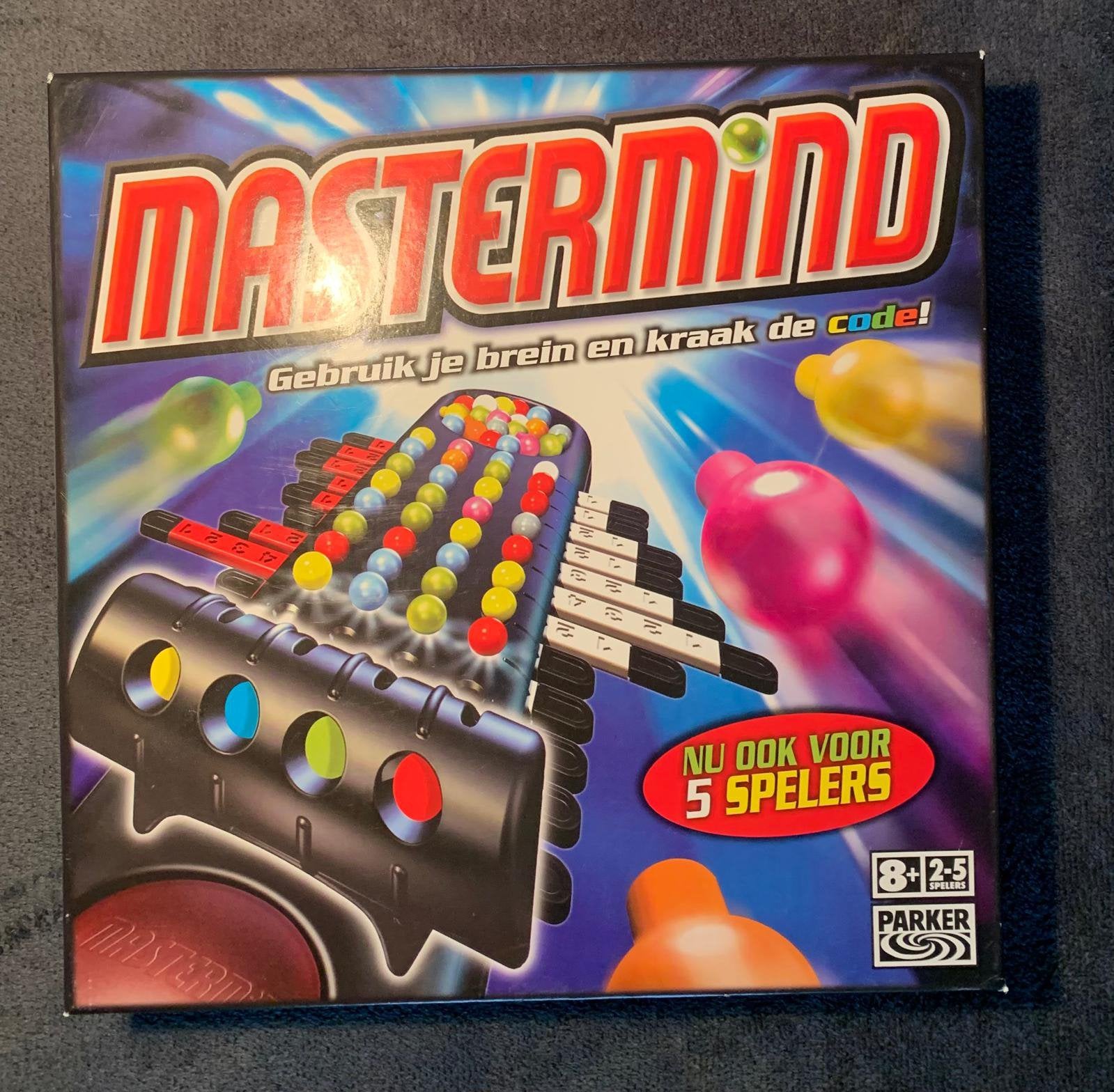 Mastermind, klassiek bordspel van Parker, Een of twee spelers, Ophalen of Verzenden, Zo goed als nieuw, Parker