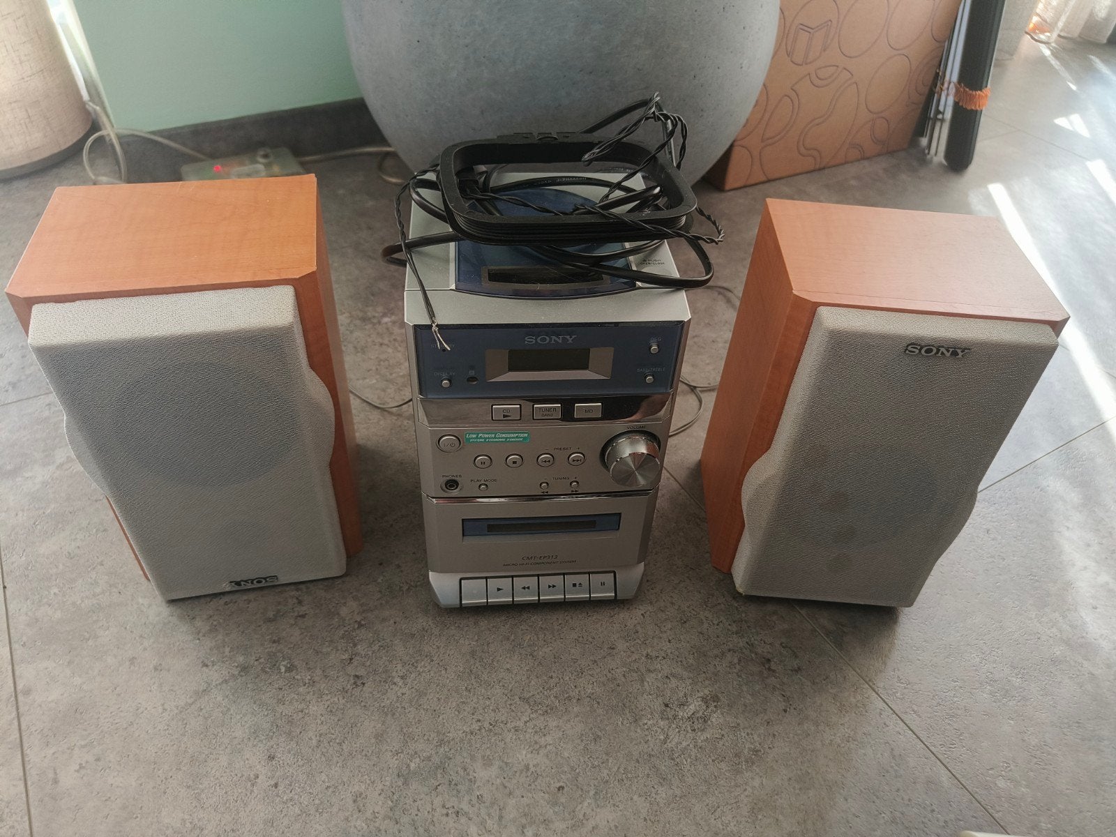 Sony CMT-EP313 Micro Hi-Fi Component System met speakers, Ophalen, Gebruikt, Cassettedeck, Sony
