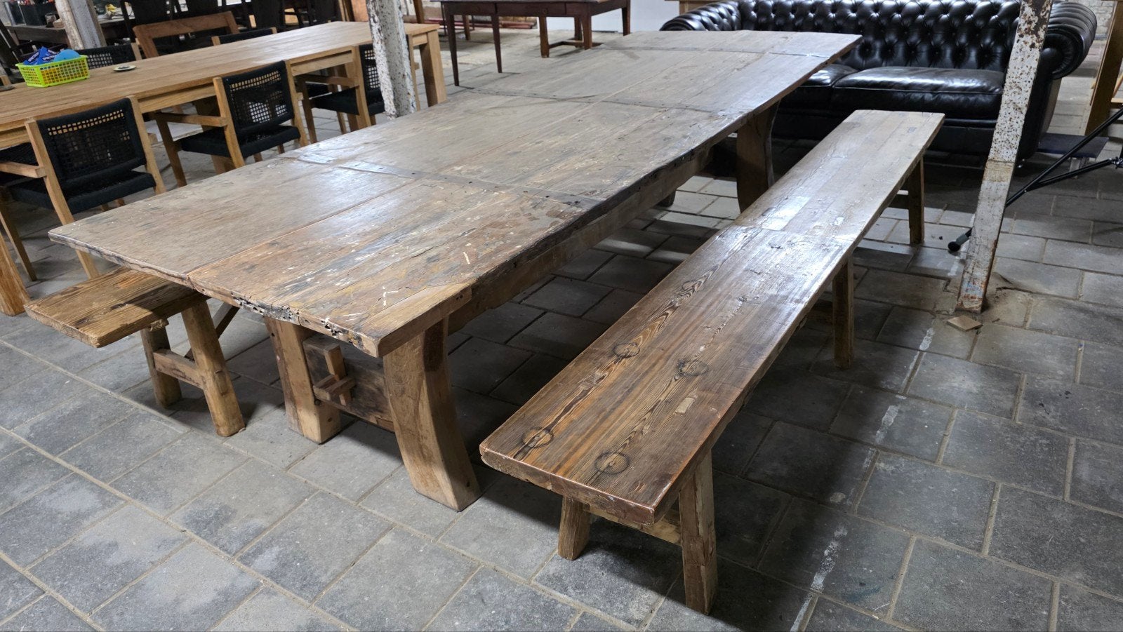 unieke 310 meter lange kasteel tafel van 200 jaar oud hout, Ophalen