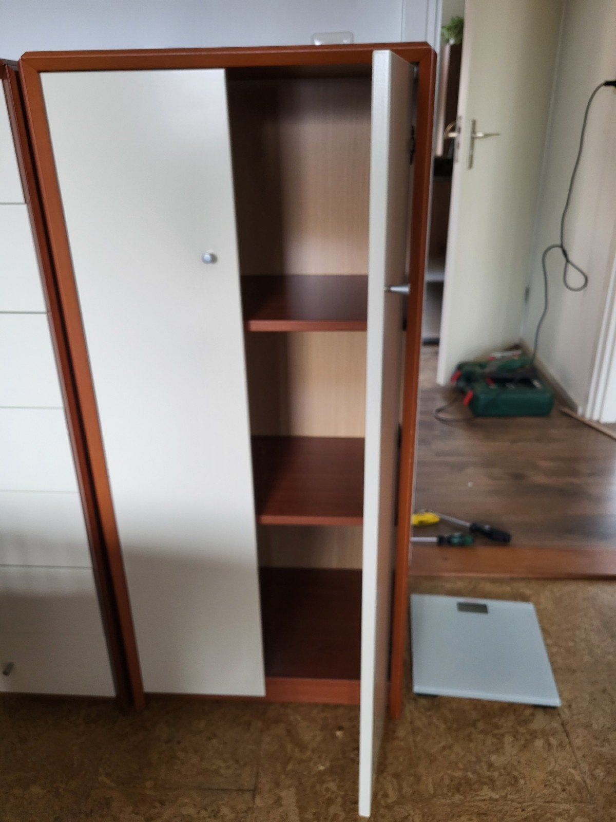Nachtkastjes en kasten, kersenhout met cremewit, Huis en Inrichting, Ophalen, Zo goed als nieuw, Hout, 45 tot 65 cm