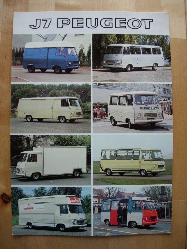 Peugeot J7 Bestelwagen Brochure 1978, Boeken, Ophalen of Verzenden, Zo goed als nieuw, Peugeot, Peugeot