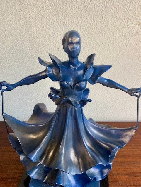 Bronzen Beeld  Dalinian Dancer Salvador Dali Blauw, Antiek en Kunst, Blauw, Ophalen of Verzenden, Brons, Beeld