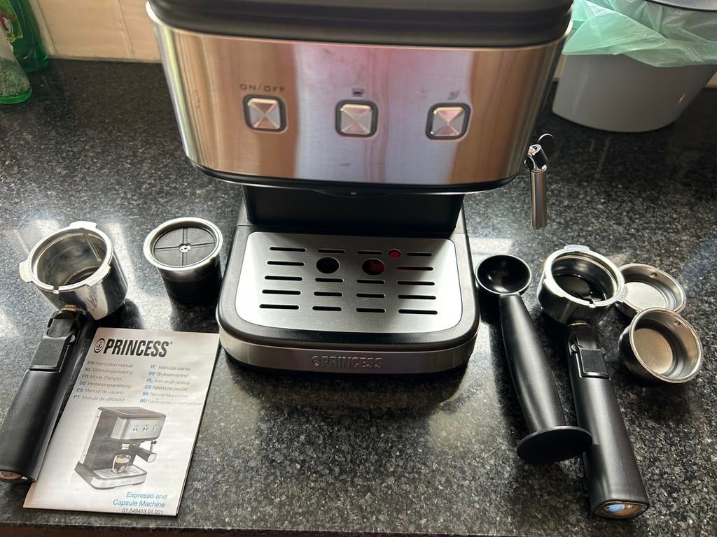 Princess koffie cup apparaat, Witgoed en Apparatuur, Koffiezetapparaten, Ophalen, Zo goed als nieuw, Espresso apparaat, Gemalen koffie