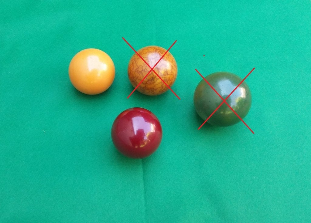 2 biljartballen, Ophalen of Verzenden, Gebruikt, Keu of Ballen