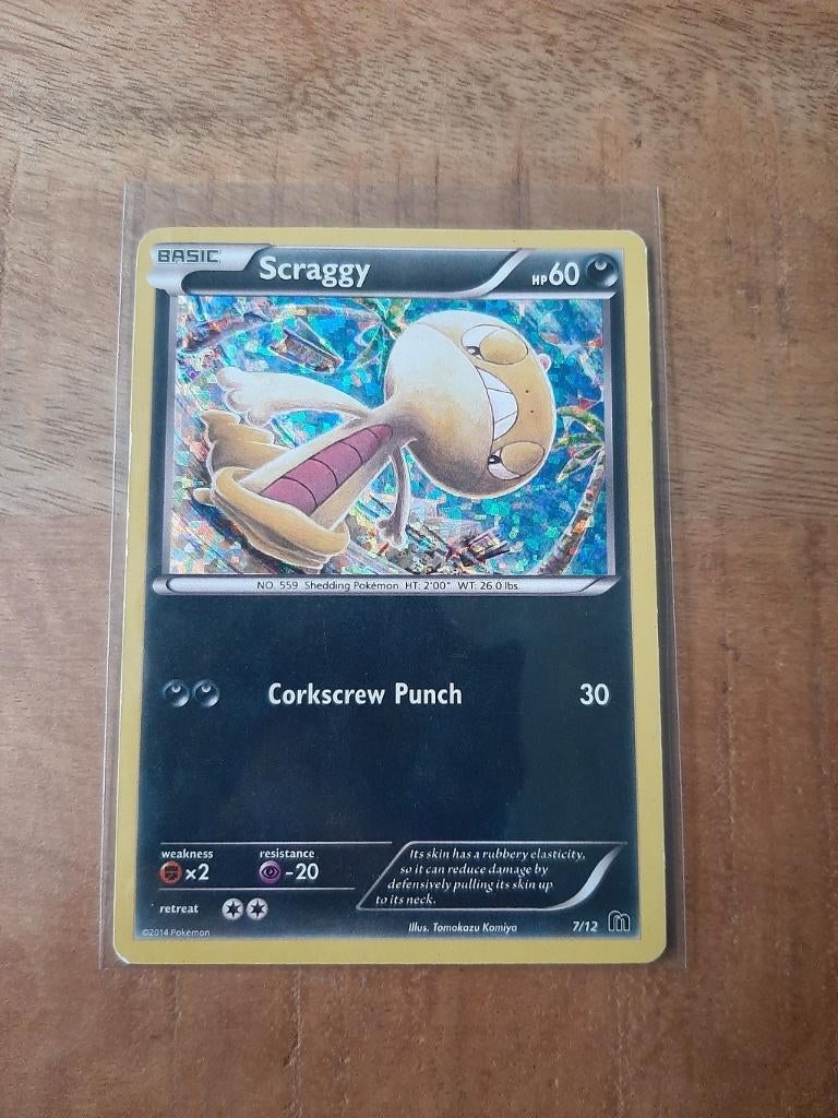 Scraggy #7, Confetti Holo, Pokemon McDonalds Promo 2016, Ophalen of Verzenden, Gebruikt, Losse kaart