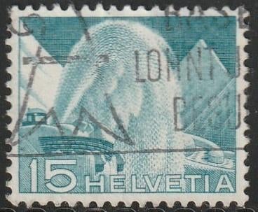 Zwitserland 1949 532 Sneeuwblazer 15c, Gest, Ophalen of Verzenden, Gestempeld