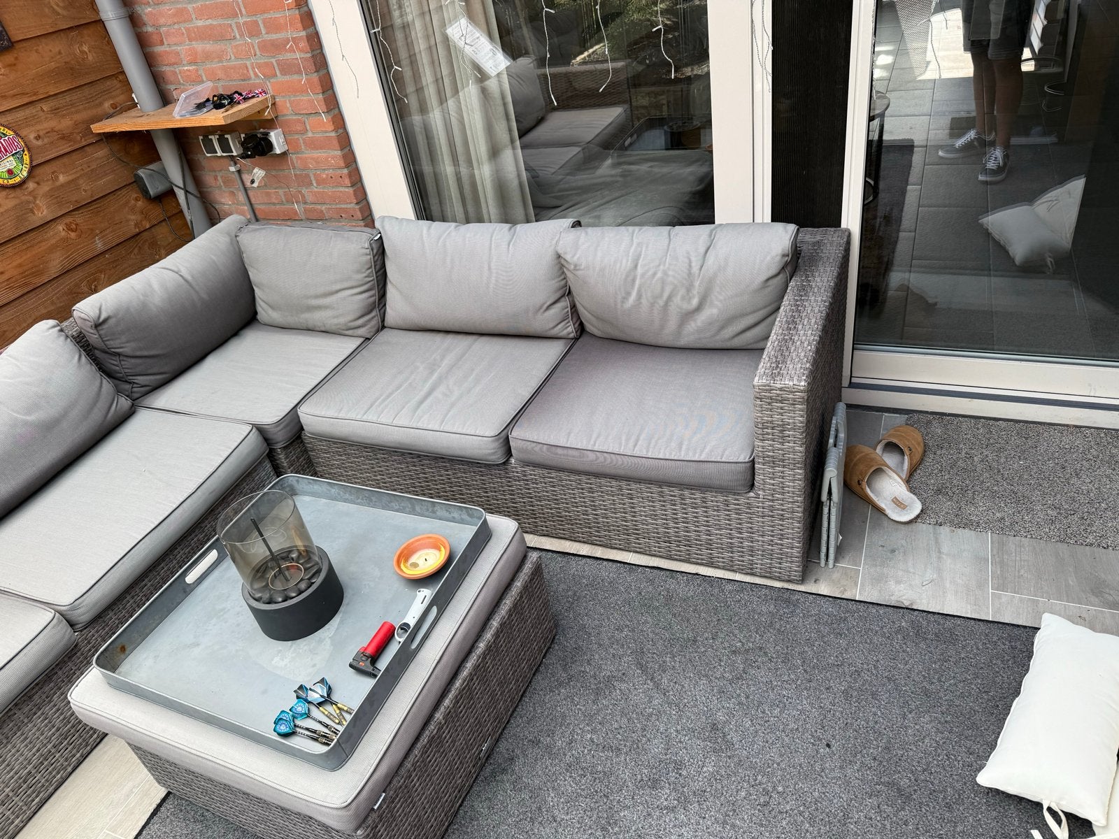 Complete Loungeset garden impressions met stoel en hocker, Meer dan 8 zitplaatsen, Ophalen of Verzenden, Zo goed als nieuw, Loungeset