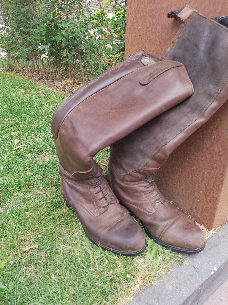 Ariat bruin leren rijlaarzen, Ophalen, Met grip, Gebruikt, Ariat