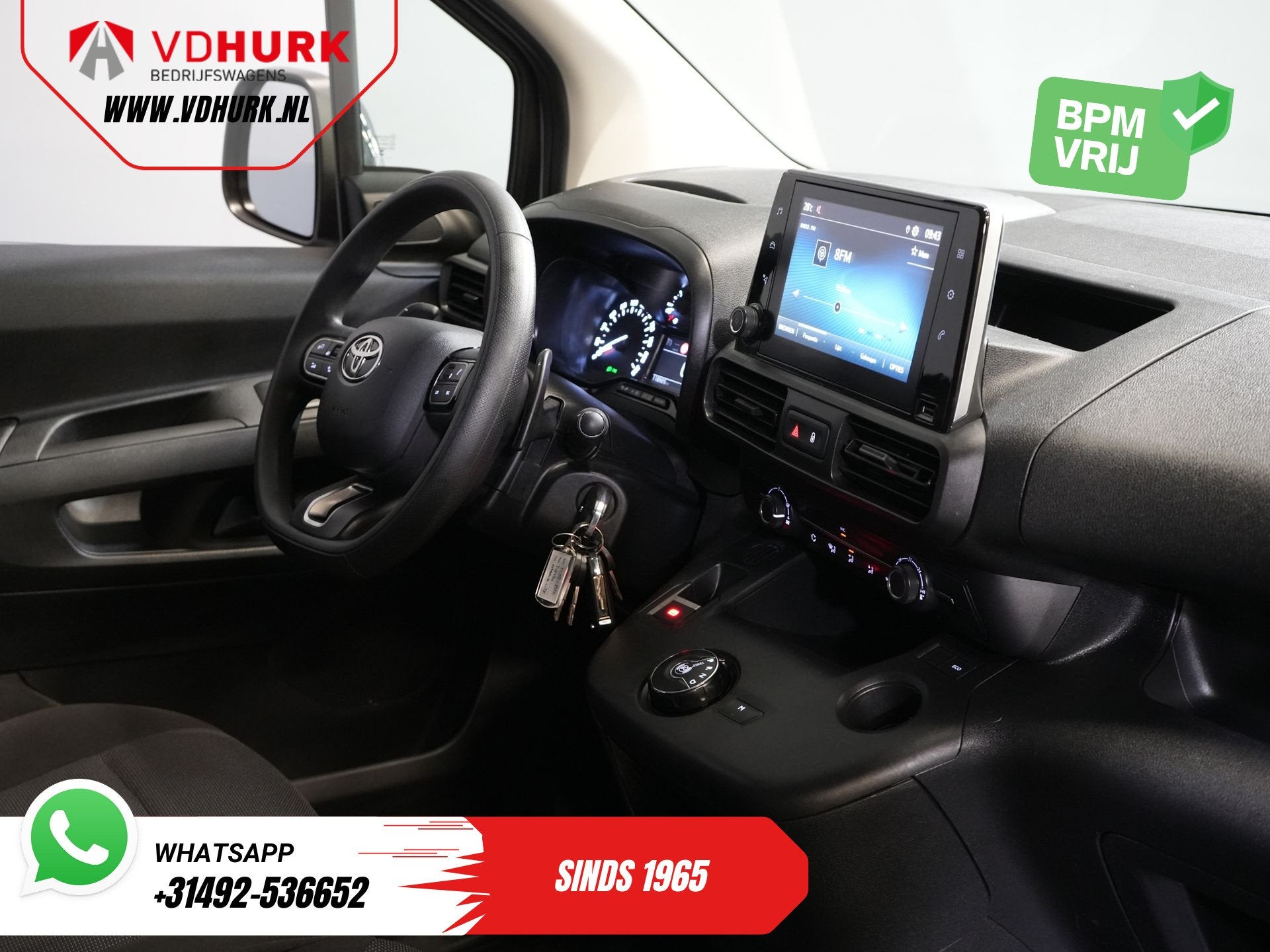 Toyota PROACE CITY 1.5 130 pk Aut. Carplay/ 3Pers/ Stoelverw, Auto's, 1350 kg, Gebruikt, Wit, Origineel Nederlands