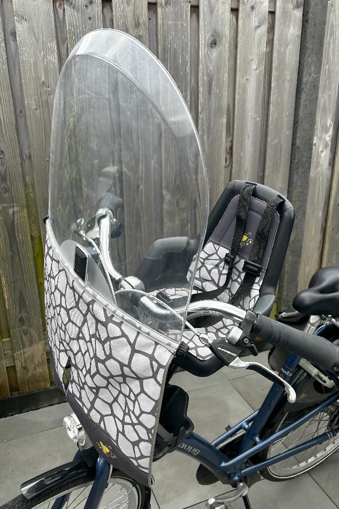 Bobike voorzitje met windscherm & voetsteuntjes, Ophalen, 0 t/m 18 kg, Voorzitje, Gebruikt