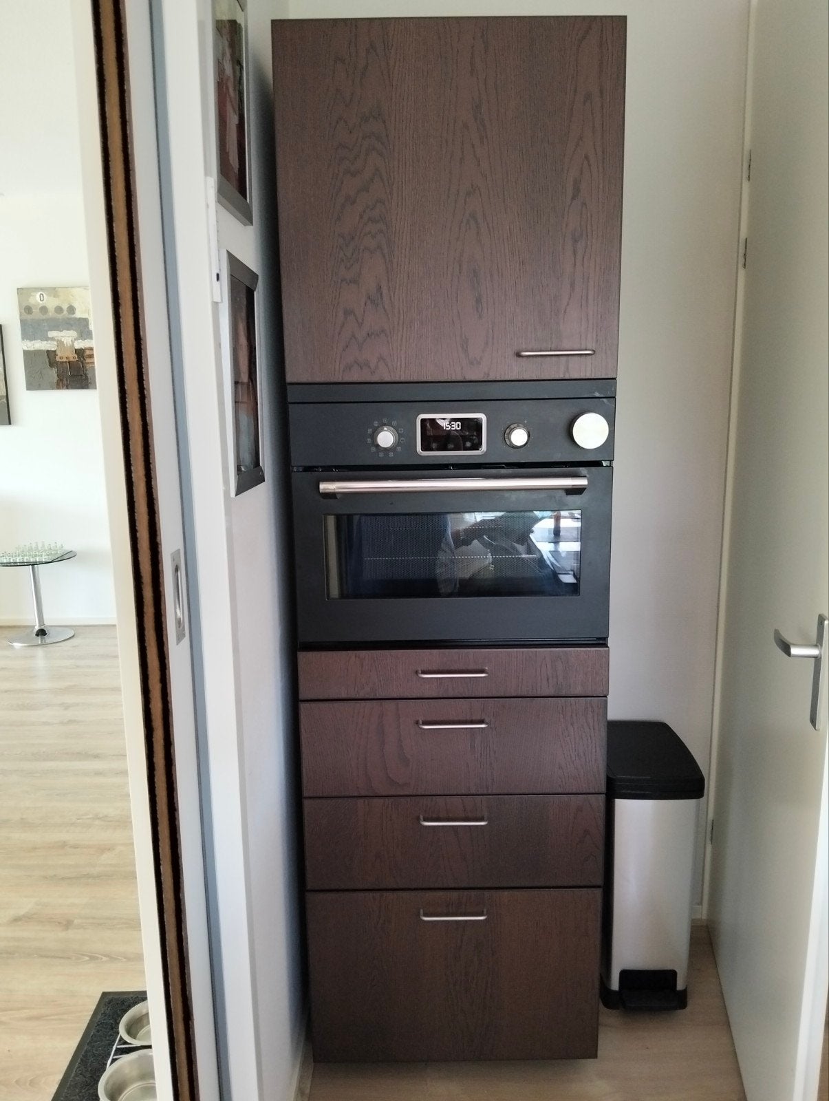 Ikea Method Ladenkast met Smaksak inbouw magnetron/oven, Huis en Inrichting, Ophalen, Bruin