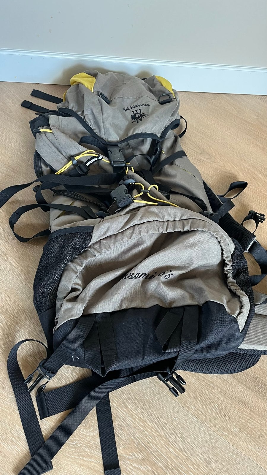 Wildebeast Sessami 65 liter backpack - Uitstekende staat, 40 cm of meer, Zo goed als nieuw, Trekking, 60 cm of meer