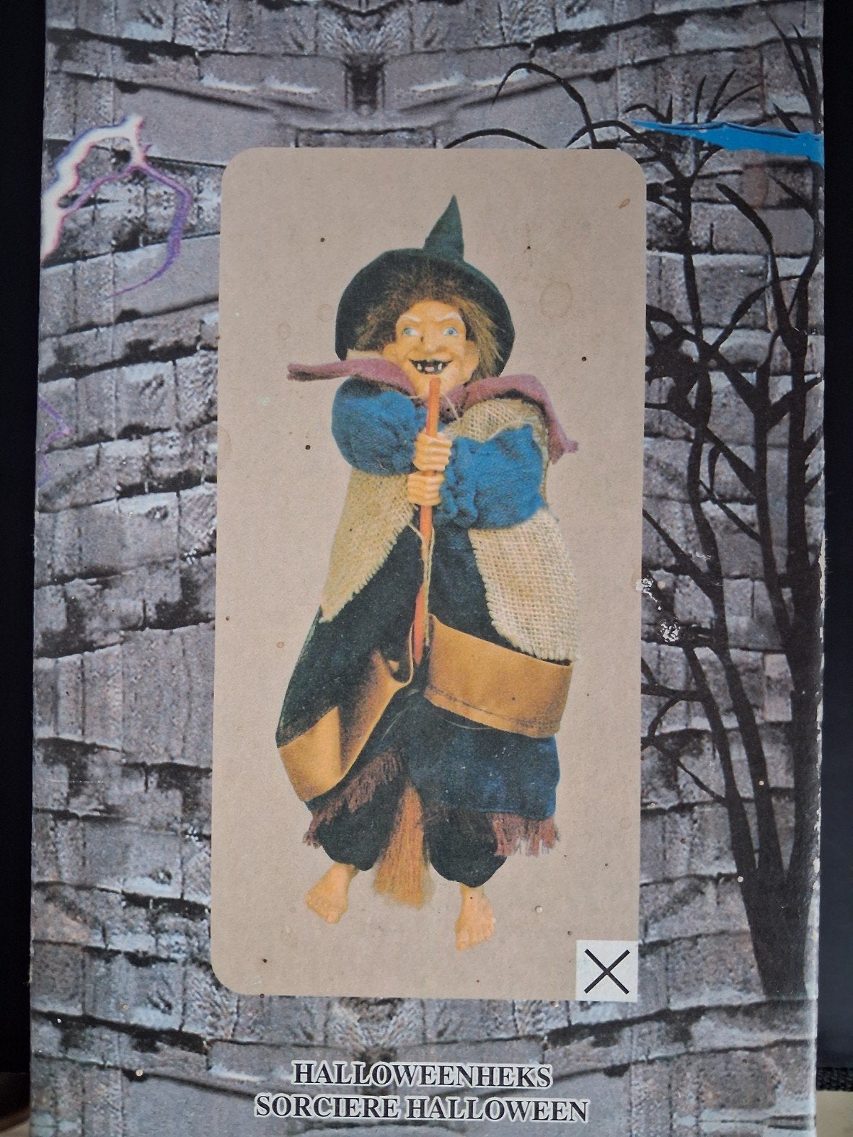 Vintage Halloween Heks Decoratie - Nieuw in Doos, Verzamelen, Ophalen of Verzenden, Nieuw, Pop