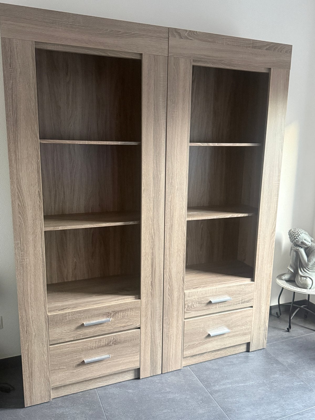 Set van 2 hoge kasten en bijpassende tv-kast, Ophalen, 100 tot 150 cm, Zo goed als nieuw, 150 tot 200 cm