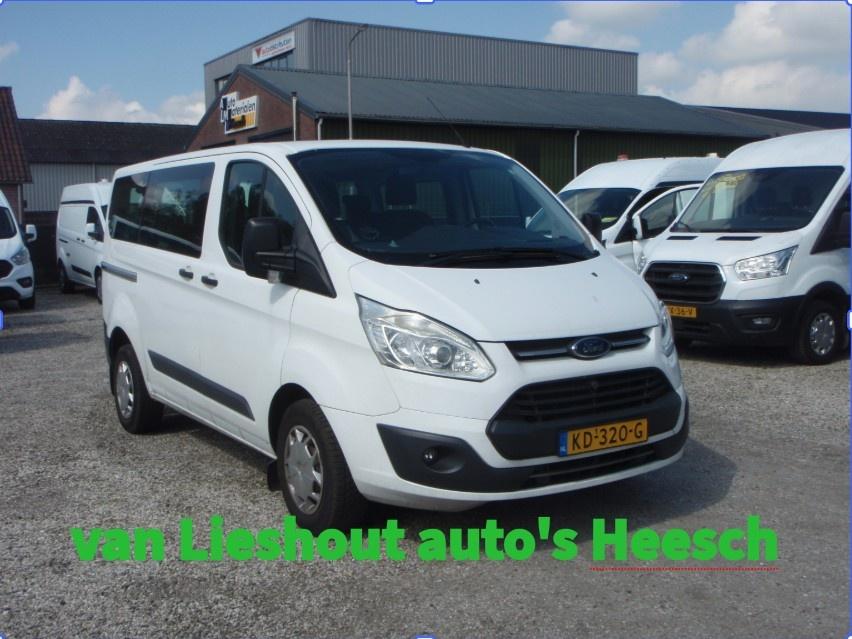 Ford Transit Custom Trend personenbus 9 persoons Bj 16, Auto's, Stof, 4 cilinders, Wit, Origineel Nederlands
