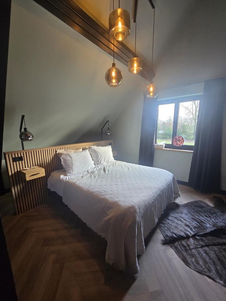Goossens boxspring 160x200cm met CloudPillow topper, Ophalen, Tweepersoons, Zo goed als nieuw, Crème