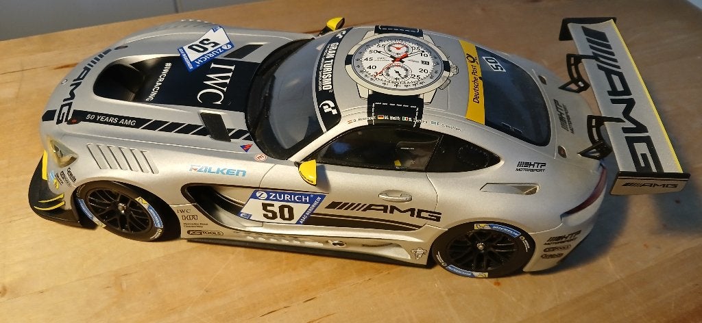 MERCEDES -AMG GT 3, 50 YEARS AMG, NW. 1:18, SUPER UITVOERING, Hobby en Vrije tijd, Ophalen of Verzenden, Nieuw, Auto, Norev