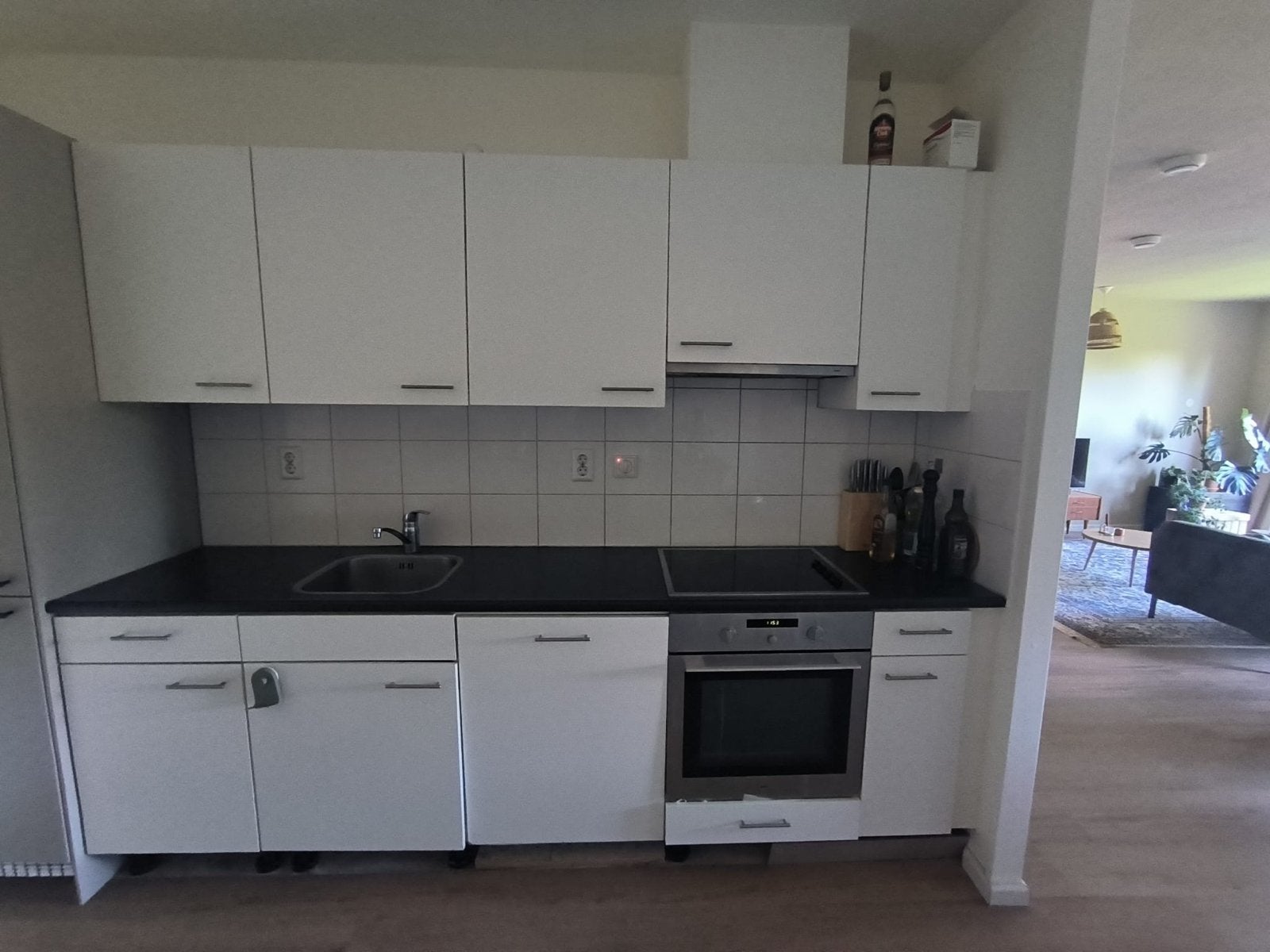 Keuken met oven, inductiekookplaat en vaatwasser, Ophalen, Gebruikt, 60 cm of meer, Grill