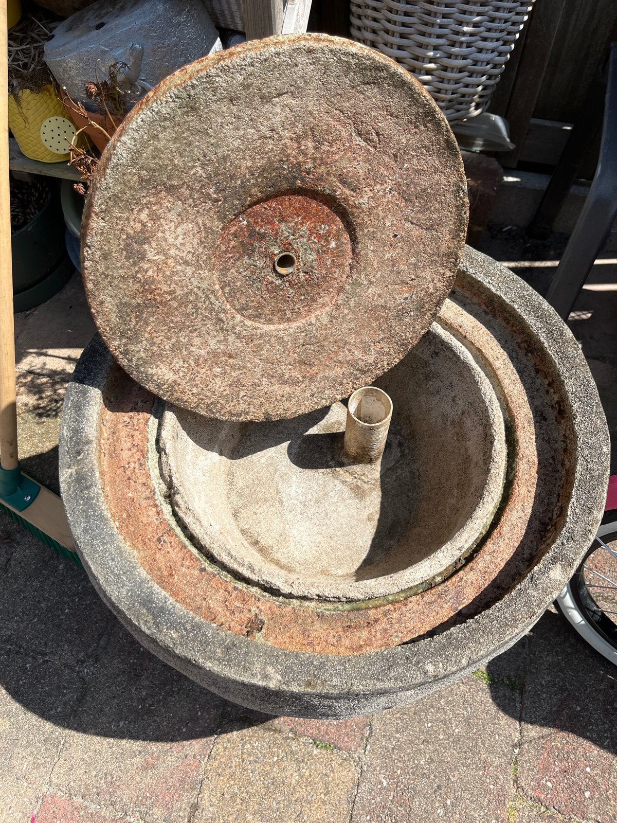 Grote waterornament voor tuin of terras, Ophalen, Gebruikt, Kunststof, Waterornament