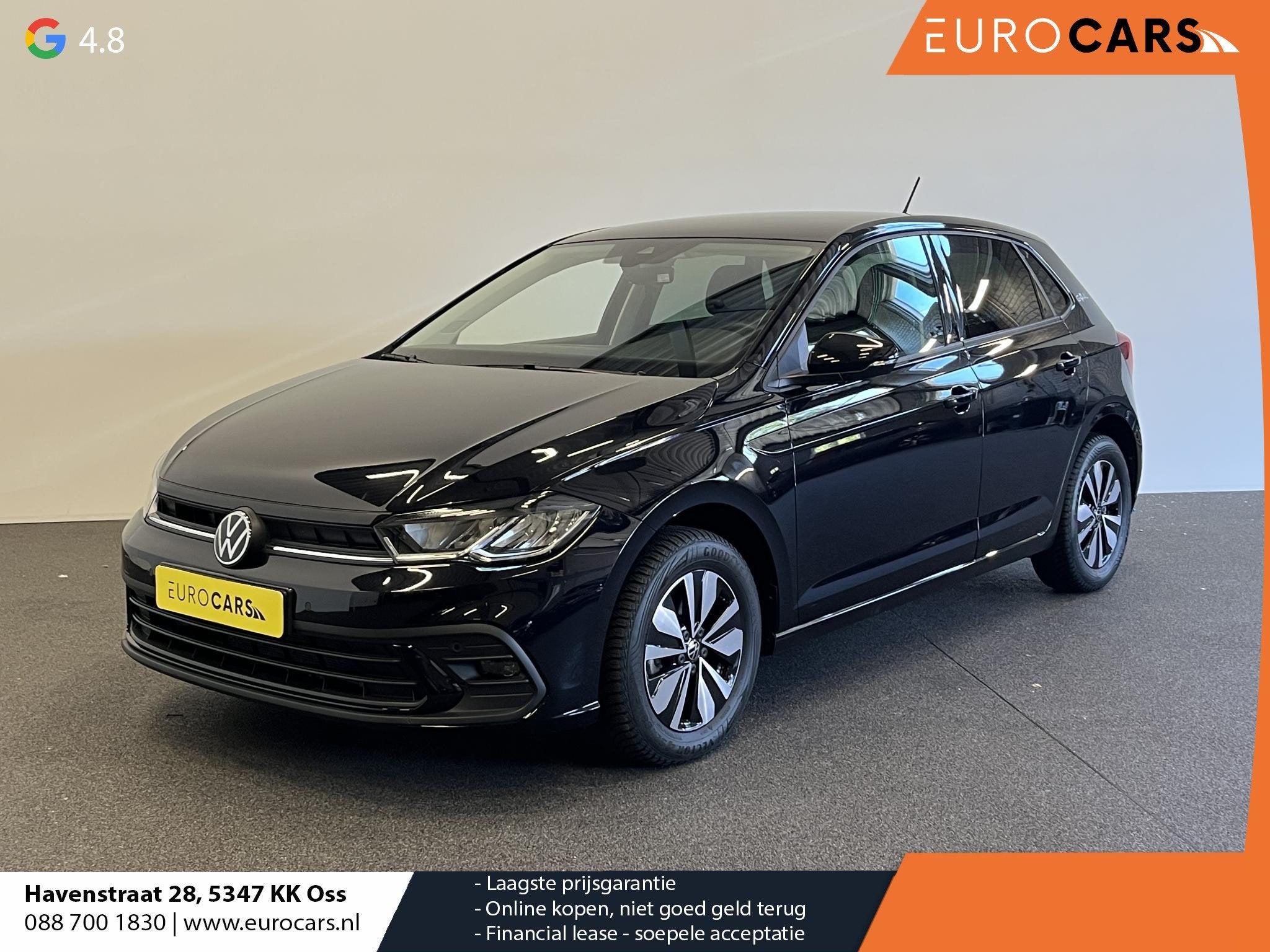 Volkswagen Polo 1.0 TSI Automaat Goal Navigatie Apple Carpla, Stof, Gebruikt, Zwart, 95 pk