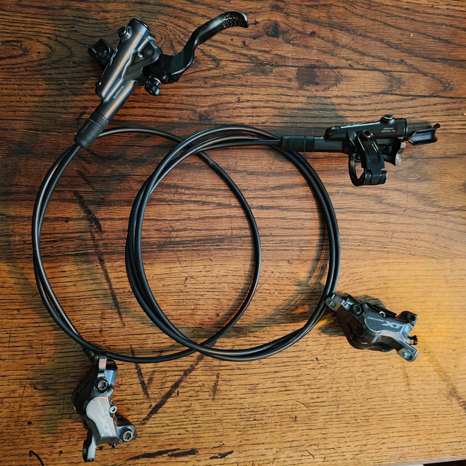 Shimano deore xt m8120 4 pod rem set, Remmen, Gebruikt, Ophalen of Verzenden, Shimano XT