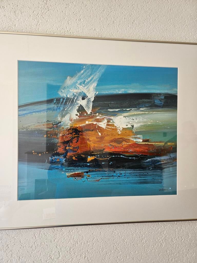 Abstract schilderij van Williams - levendige kleuren, Antiek en Kunst, Kunst | Schilderijen | Abstract, Ophalen