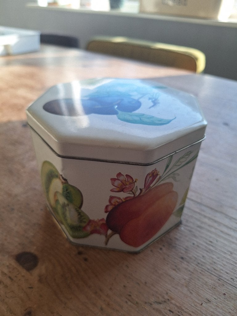 Engelse koektrommel, Ophalen of Verzenden, Zo goed als nieuw, Voorraadpot, Metaal