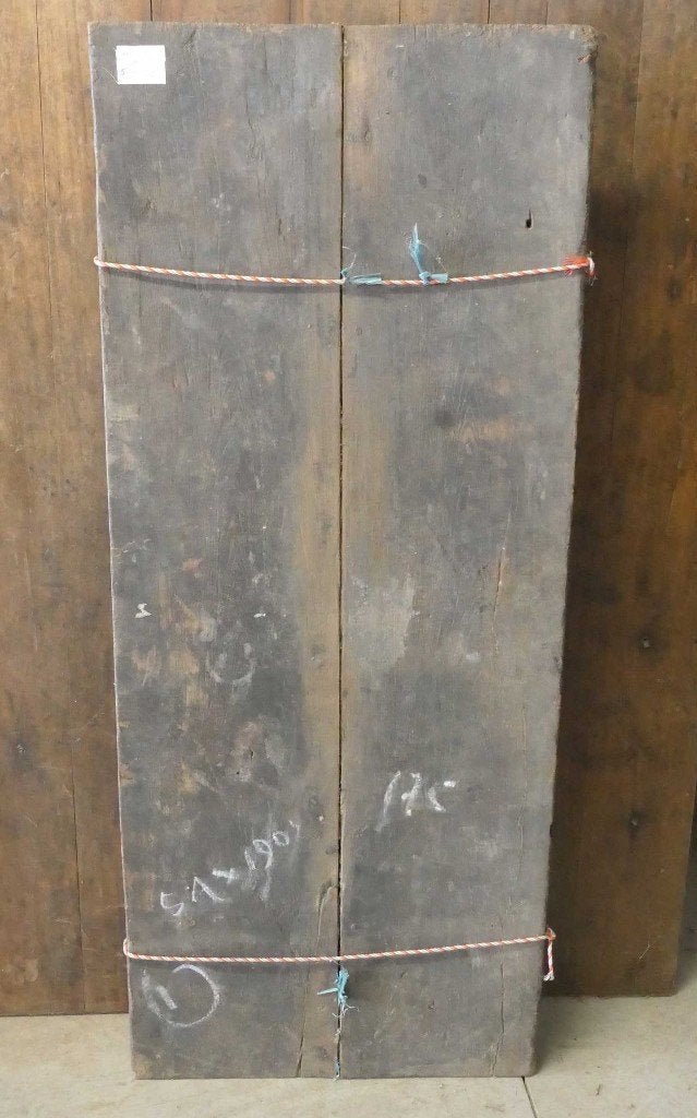 SALE smalle antieke teak tafel 130x54 hout landelijk TQ30, Antiek en Kunst, Ophalen of Verzenden