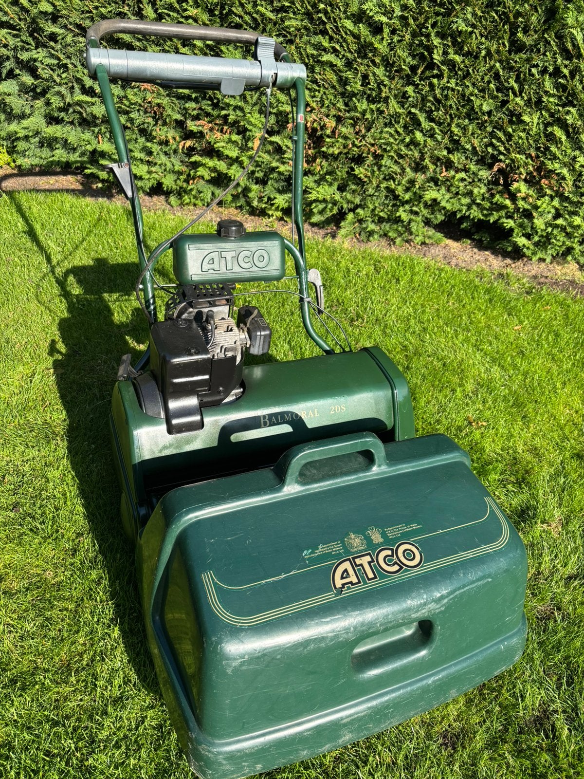 Atco Balmoral 20S moterkooimaaier, maaibreedte 51cm, Tuin en Terras, Grasmaaiers, Zo goed als nieuw, Benzine-grasmaaier, 50 cm of meer