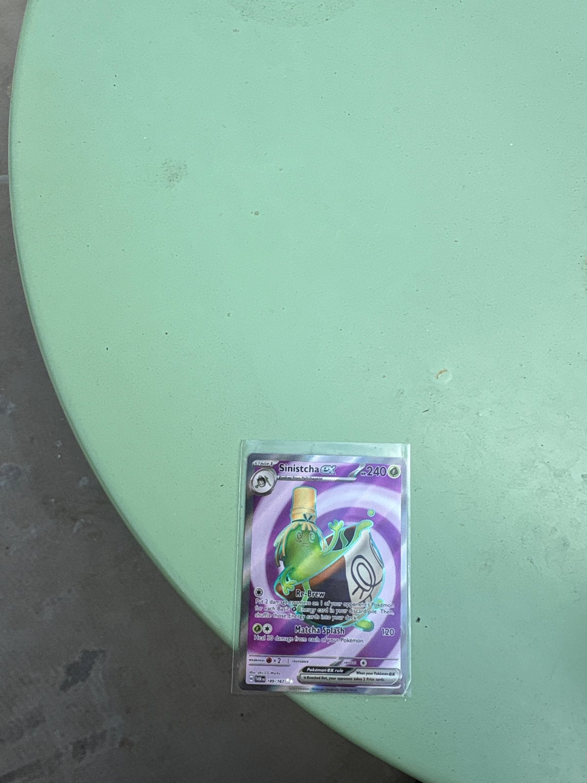 Sinistcha ex 240 HP Pokémon kaart, Ophalen of Verzenden, Zo goed als nieuw, Losse kaart