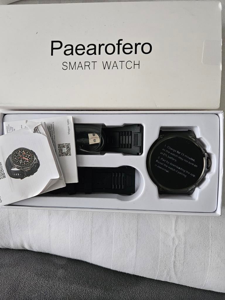 paearofero smart watch nieuw, Ophalen of Verzenden, Nieuw, Zwart, Android