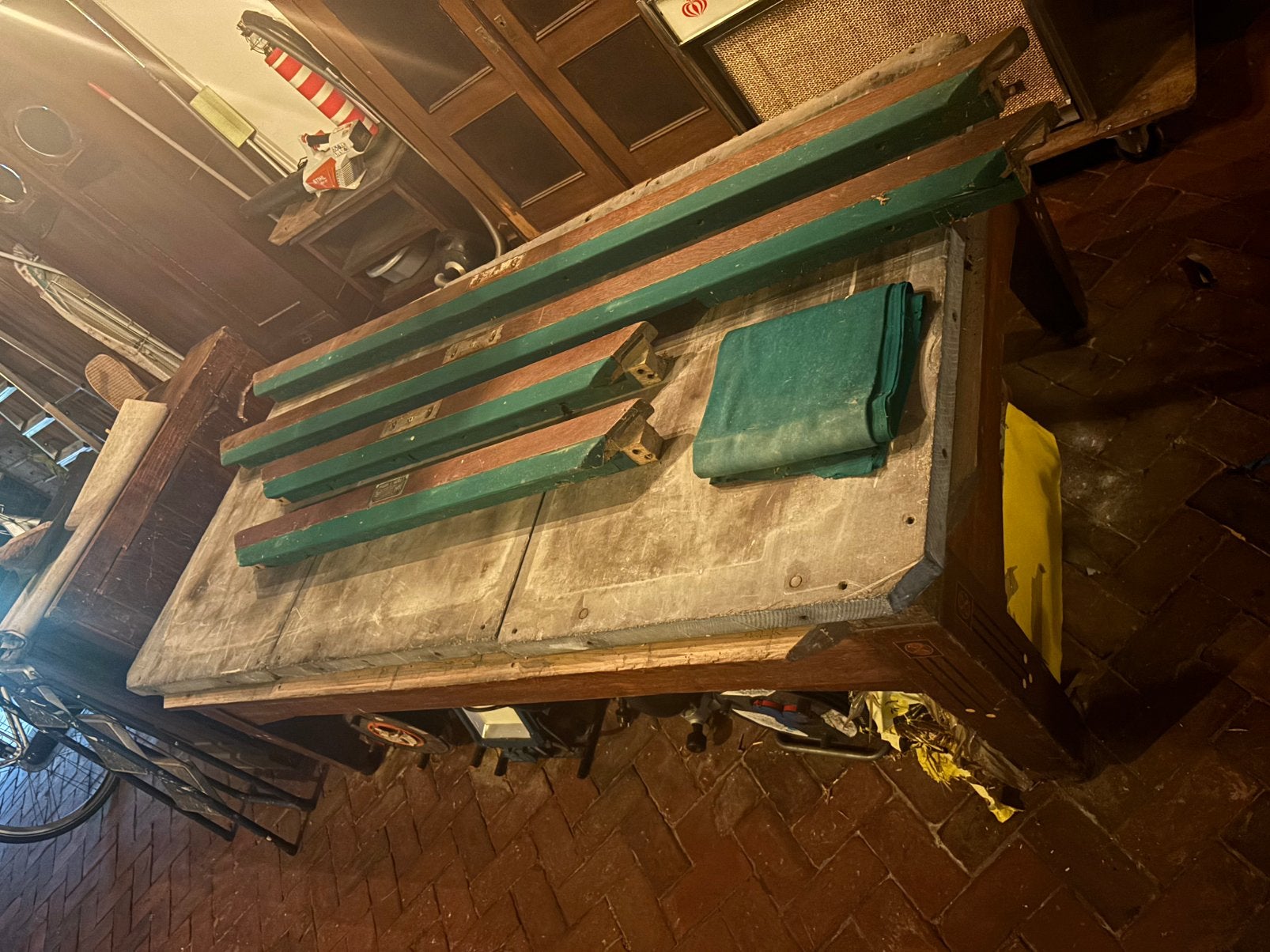 Prins Hendrik Biljart – antieke biljarttafel met leisteen, Ophalen, Gebruikt, Biljarttafel